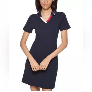 Tommy Hilfiger Logo Johnny Collar Polo Cotton Shirtdress Women’s Size Large